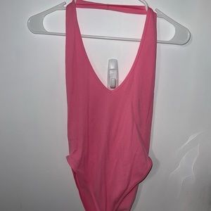 forever 21 pink halter bodysuit